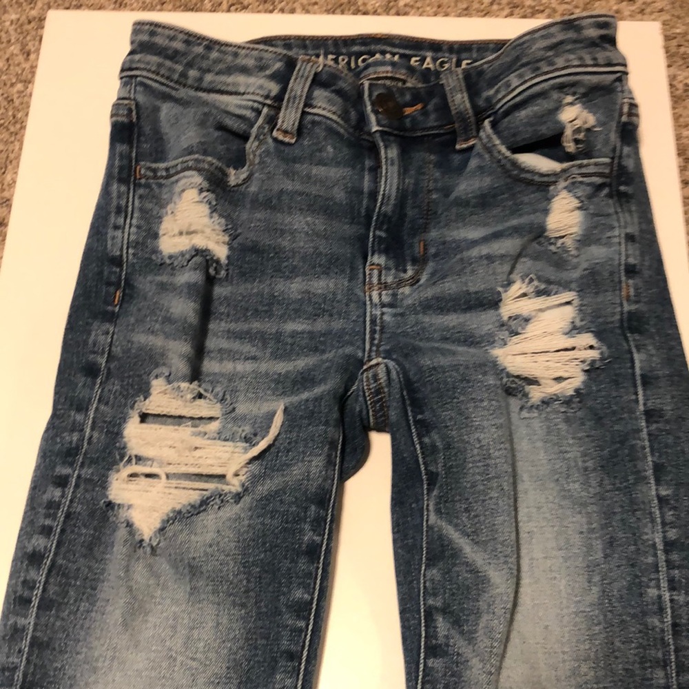 Dark blue jeans